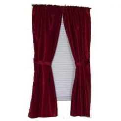 Carnation Home Fashions SWC-L/20 Lauren 34 in. x 54 in. Dobby Fabric Window Curtain - Burgundy