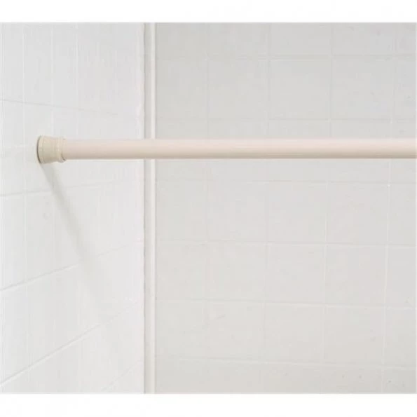 Carnation Home Fashions TSR-15 Bone Steel Shower Curtain Tension Rod Size 41-76