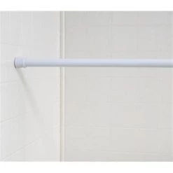 Carnation Home Fashions TSR-21 White Steel Shower Curtain Tension Rod Size 41-76