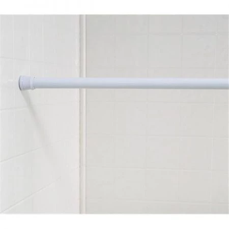 Carnation Home Fashions TSR-21 White Steel Shower Curtain Tension Rod Size 41-76