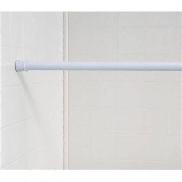 Carnation Home Fashions TSR-21 White Steel Shower Curtain Tension Rod Size 41-76