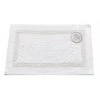 Carnation Home Fashions BM-M2L-21 Reversible 100 Percent Cotton Bath Rug; Size 21 in. x 34 in. - White