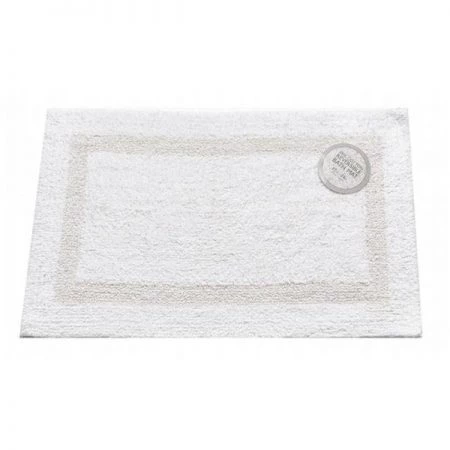 Carnation Home Fashions BM-M2L-21 Reversible 100 Percent Cotton Bath Rug; Size 21 in. x 34 in. - White
