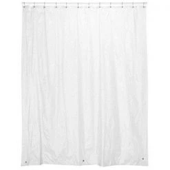 Carnation Home Fashions SCEVA-10-10 Heavy Gauge Peva Shower Curtain Liner; Standard Size – Frosty Clear