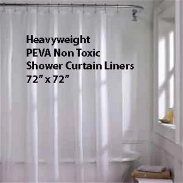 Carnation Home Fashions SCEVA-10-26 Heavy Gauge Peva Shower Curtain Liner; Standard Size – Super Clear