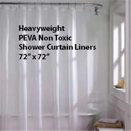 Livingquarters SCEVA-10-26 Heavy Gauge Peva Shower Curtain Liner; Standard Size - Super Clear