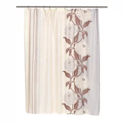 Carnation Home Fashions FSC-CH-13 Chelsea Fabric Shower Curtain in Chocolate