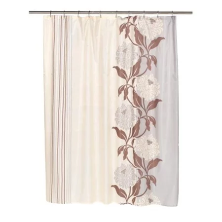 Carnation Home Fashions FSC-CH-13 Chelsea Fabric Shower Curtain in Chocolate