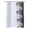 Carnation Home Fashions FSC-CH-16 Chelsea Fabric Shower Curtain in Black