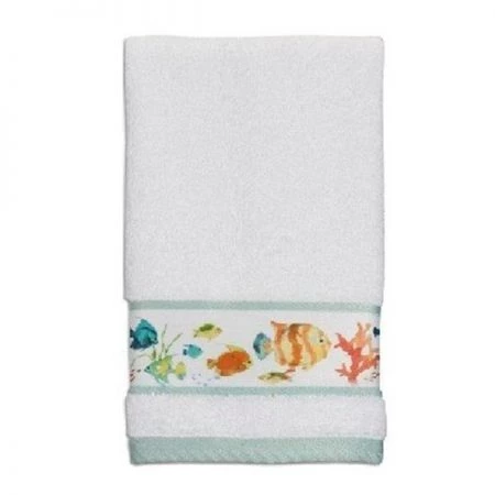 Creative Bath Products Creative Bath TP1073HMULT Rainbow Fish Print Hand Towel