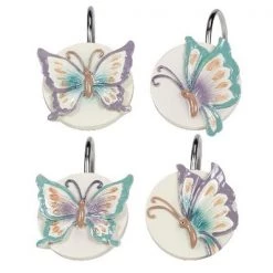 Creative Bath GGT83LIL Garden Gate Floral Resin Shower Hooks