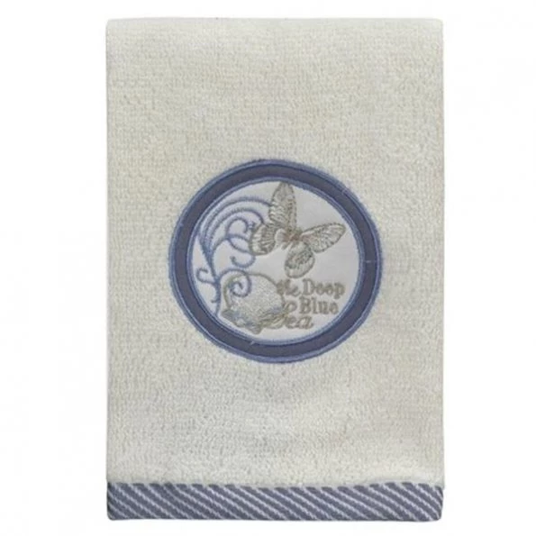 Creative Bath TE1211FMULT SEASIDE EMBRD FINGERTIP TOWEL