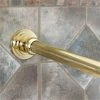 Dynasty Hardware DYN-SR72-PB Solid Brass 72 in.; Polished Brass 1 in. Diameter Shower Curtain Rod And Mountain Brackets