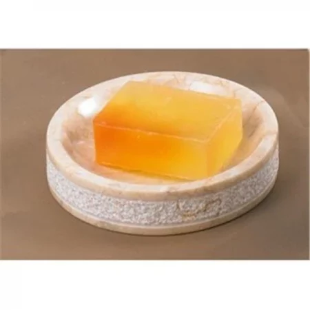 EVCO International 74631 Champagne Marble Spa Hand Carved Soap Dish