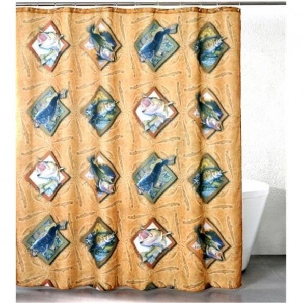 Casa Bella 2002 Bass Hooked Shower Curtain