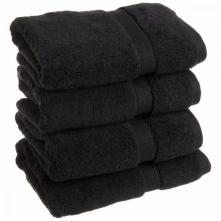 Superior 900GSM Egyptian Cotton 4-Piece Hand Towel Set Black