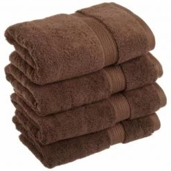 Superior 900GSM Egyptian Cotton 4-Piece Hand Towel Set Chocolate
