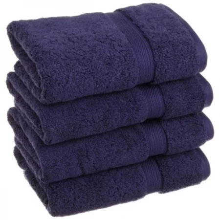 Superior 900GSM Egyptian Cotton 4-Piece Hand Towel Set Navy Blue