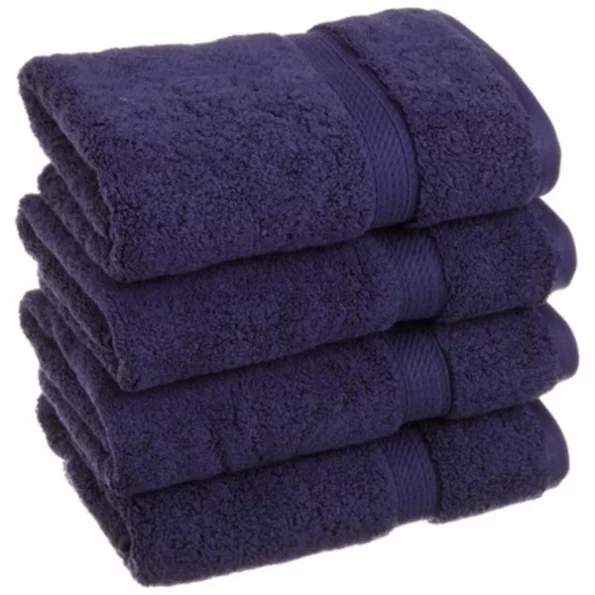 900GSM Egyptian Cotton 4-Piece Hand Towel Set Navy Blue