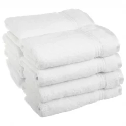 Superior Egyptian Cotton 8-Piece Hand Towel Set White