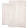 Superior Cotton 2-Piece Bath Rug Set White