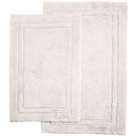 Superior Cotton 2-Piece Bath Rug Set White