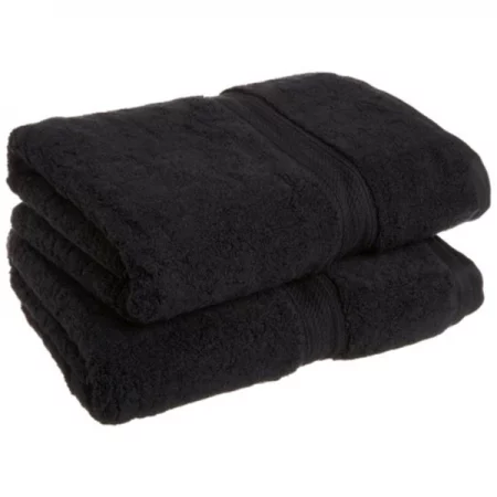 Superior 900GSM Egyptian Cotton 2-Piece Bath Towel Set Black