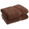 Superior 900GSM Egyptian Cotton 2-Piece Bath Towel Set Chocolate