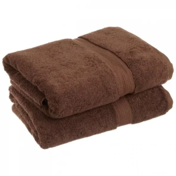 900GSM Egyptian Cotton 2-Piece Bath Towel Set Chocolate