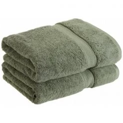 900GSM Egyptian Cotton 2-Piece Bath Towel Set Forest Green
