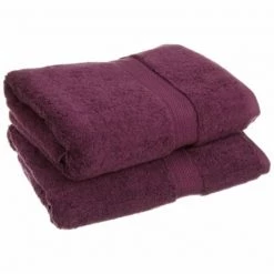 900GSM Egyptian Cotton 2-Piece Bath Towel Set Plum