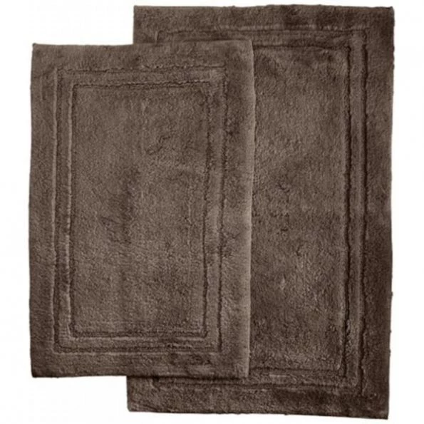 Cotton 2-Piece Bath Rug Set Charcoal