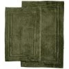 Superior Cotton 2-Piece Bath Rug Set Forest Green