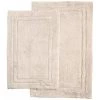 Superior Cotton 2-Piece Bath Rug Set Stone