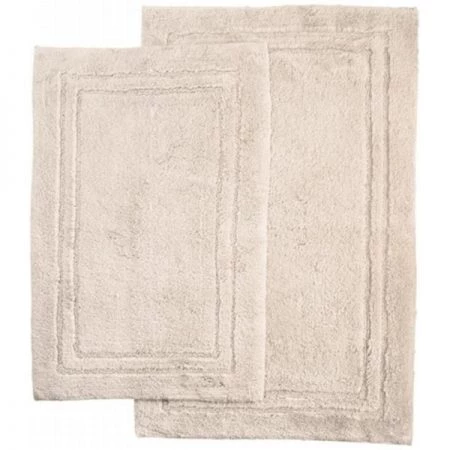Superior Cotton 2-Piece Bath Rug Set Stone