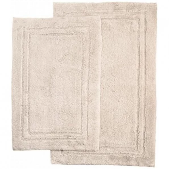 Cotton 2-Piece Bath Rug Set Stone