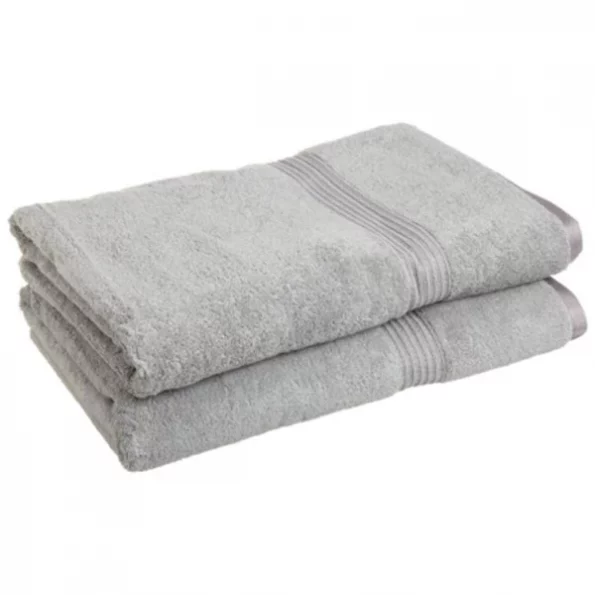 Superior Egyptian Cotton 2-Piece Bath Sheet Set Silver