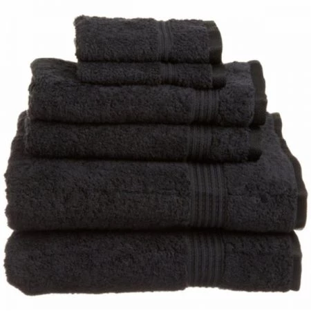 Superior Egyptian Cotton 6-Piece Towel Set Black