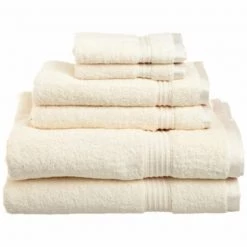 Superior Egyptian Cotton 6-Piece Towel Set Ivory