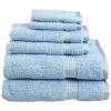 Superior Egyptian Cotton 6-Piece Towel Set Light Blue