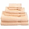 Superior Egyptian Cotton 6-Piece Towel Set Peach