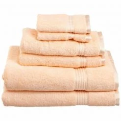 Superior Egyptian Cotton 6-Piece Towel Set Peach