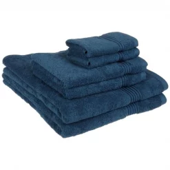 Superior Egyptian Cotton 6-Piece Towel Set Sapphire