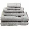 Superior Egyptian Cotton 6-Piece Towel Set Silver