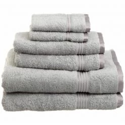 Superior Egyptian Cotton 6-Piece Towel Set Silver