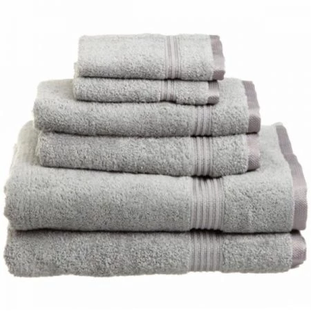 Superior Egyptian Cotton 6-Piece Towel Set Silver