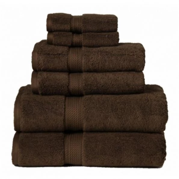 900GSM Egyptian Cotton 6-Piece Towel Set Chocolate