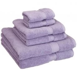 Superior 900GSM Egyptian Cotton 6-Piece Towel Set Purple