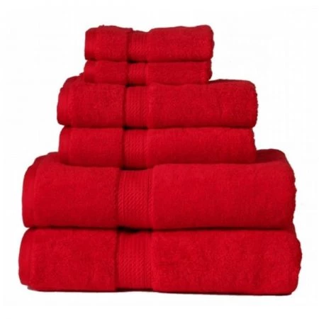 Superior 900GSM Egyptian Cotton 6-Piece Towel Set Red