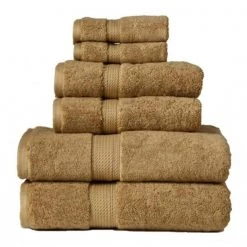 900GSM Egyptian Cotton 6-Piece Towel Set Toast